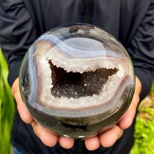 2.42LB Natural Agate Opening Smile Quartz Cluster Crystal Specimen Heal picture