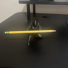 Black ninja pen holder with textured, wavy lines #ninja #stationery picture