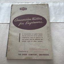 DORRCO conversion Factors For Engineers excellent Condition Copyright 1933  picture