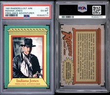 1981 Topps RAIDERS of the LOST ARK #2 Indiana Jones Rookie PSA 6 New Cert  picture