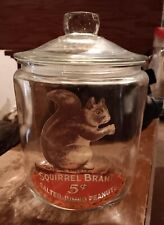 Squirrel Brand Glass Peanut Jar Home Kitchen Gift Heavy picture