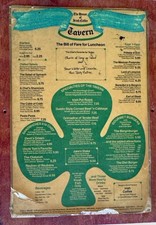 Vintage Tom Bergins Tavern Irish Coffee Menu Plaque Los Angeles Fairfax Ave picture