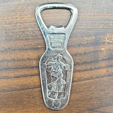 VTG St. Pauli Girl Metal Beer Bottle Opener Breweriana Collectible NOS Bar picture