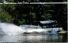 Duck Entering Lake Delton Postcard Wisconsin Dells WI Unused Scenic Ducks Boat picture