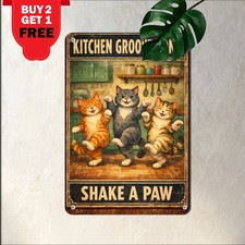 In This Kitchen We Dance Funny Family Cooking Quote Metal Tin Sign 8x12 picture