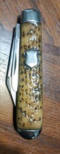Antique Bone Handle Swell End Hibbard Spencer Bartlett 2 Blade Pocket Knife USA picture