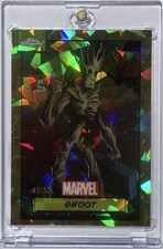 2024 Topps Chrome Marvel Sapphire Edition Groot /50 Gold Cracked Ice Refractor  picture