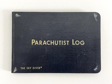 Vintage Parachutist Log Book Skydiving The Sky Diver* Parachutes Incorporated picture