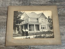 Antique Cabinet Card Photo Family Portrait Home Porch Cottagecore Country Decor picture