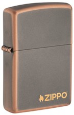 Zippo 49839ZL, Rustic Bronze Design With Logo, Full Size Lighter picture