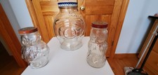 3 Vintage Glass Coin Piggy Banks- Gattuso Owl & Pig, Diamant Pig, Quebec Canada picture