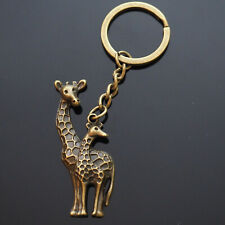 Giraffe Mother Baby Zoo Africa Animal Pendant Keychain Key Chain Gift - Bronze picture