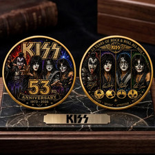 KISS Band 53rd Anniversary Commemorative Challenge Coin Rock Collectible picture