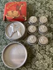 Vintage Rudolph the Red Nosed Reindeer Bake King Cake & Mold 8 pc set picture