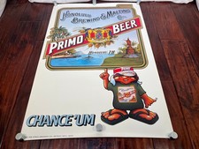 Vintage 80's Hawaii Primo Beer Advertising Promo Chance Um Poster picture