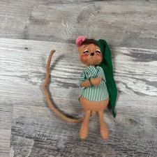 Vintage 1996 Annalee Mouse Doll Green Nightcap Christmas Elf Holiday Decor USA picture