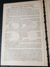 1888 train report CHICAGO & ATLANTIC RAILWAY Marion OHIO Hammond IN railroad  picture