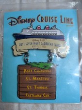 Vintage 2000 Disney Cruise Line Magic First Seven Night Caribbean LE JUMBO Pin picture