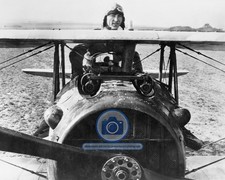 EDDIE RICKENBACKER IN SPAD COCKPIT WORLD WAR I 1918 8X10 PHOTO picture