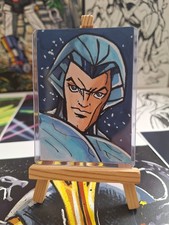 Quick Silver Sketch Trading Card Original Art Signed by Artist Michael Fulcher picture