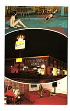 The Copper Crown Motel Midtown Hancock MI vintage postcard unposted picture