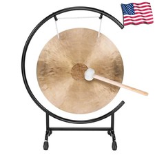 Chinese Gongs on High C Stand with Stand & Mallet Gong Instrument for Home Decor picture