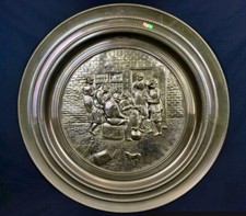 Vintage 3ft 3D Embossed Ornate Solid Brass Wall Hanging 35” Decorative Art Piece picture
