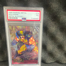 1995 Marvel Metal Wolverine Metal Blaster #18 PSA 7 NM Cert 71459383 picture