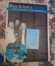Hanson pin up clipping teen magazine Zac Ike Taylor brothers E picture