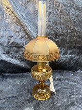 Rare LG Wright Amber Glass Electric Lamp 26” picture