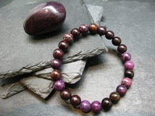 Purpurite Genuine Bracelet ~ 7 Inches ~ 8mm Round Beads picture