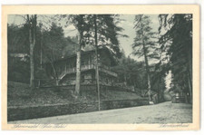 Postcard Schwarzburg/Thuringian Forest - view to the Schweizerhaus - 1924 - b/w picture
