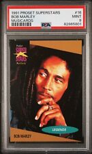 1991 Proset Superstars Bob Marley Musicards PSA 9 Graded MINT #16 Legends RARE picture