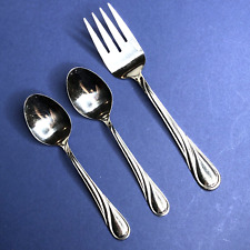 Pfaltzgraff Glennbrook SOUP SPOON SERVING FORK Lot 3 Piece Stainless Flatware picture