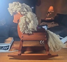Vintage Wood Rocking Horse Bank 14