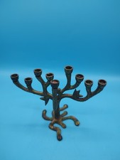 Vintage. Miniature Brass Menorah picture