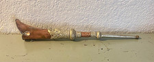 Antique Tibetan Kangling Ritual Horn Trumpet Copper Makara Buddhist 16.5 inches picture