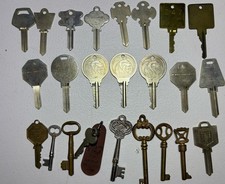 MGM Grand Hotel Vintage Room Key Lot w/ Fob, Original 1939, and misc antiques picture