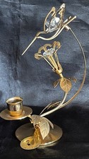 Hummingbird Australian crystal mascot USA 24 K Gold plated candle holder pre picture