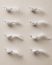Balsam Hill Arctic Christmas Bird Ornaments Set of 8 - New picture