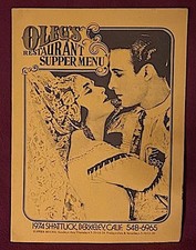 OLEG OLEG'S Unique Classic FUN Menus from a Beloved Restaurant. Rare. Vintage picture