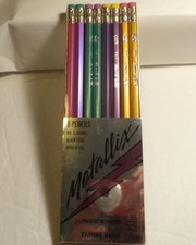8 VTG EMPIRE BEROL METALLIX NO. 2 BLACK LEAD PENCILS MADE IN USA NEW IN PACKAGE picture