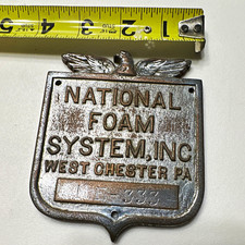 National Foam System Inc Metal Plaque Shield West Chester PA Banking & Insurance picture