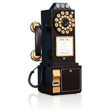 Antique Telephone Rotary Dial Landline Phone Model Vintage Classic Phone Props picture