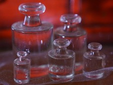 Set of 5 Vintage Laboratory Apothecary Glass Weights picture