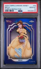 2024 Disney Topps Chrome Belle #49 PSA 10 Purple /199  picture