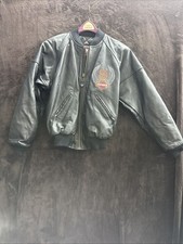 Vintage USA 1993 Harley Davidson 90th Anniversary Leather Bomber Jacket Men’s S picture
