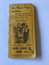 Antique Vintage Loomis California Lumber Co. Advertising Journal picture