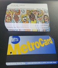 Rare   NYC Jame Rizzi Blueback  Metrocard  . Mint unused. picture