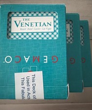 The Venetian Casino Las Vegas Used Decks Playing Cards-Gemaco - GREEN-3 Decks picture